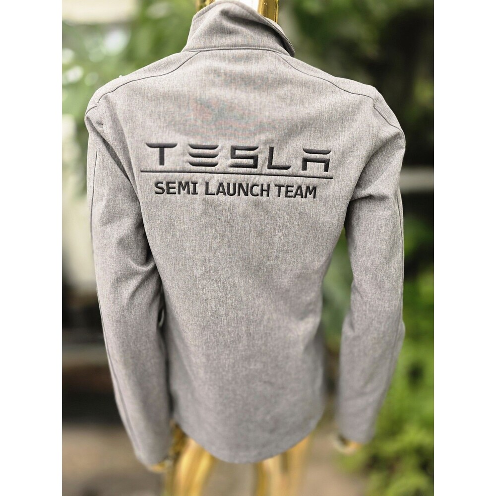 Tesla Employee Port Authority Jacket Full Zip Gray Tesla Semi Launch Team Small - Picture 4 of 7
